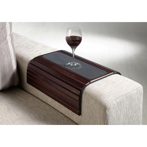 Shop 16.5" Wood Flexi Sofa/Arm Chair Table Brown Free Shipping On